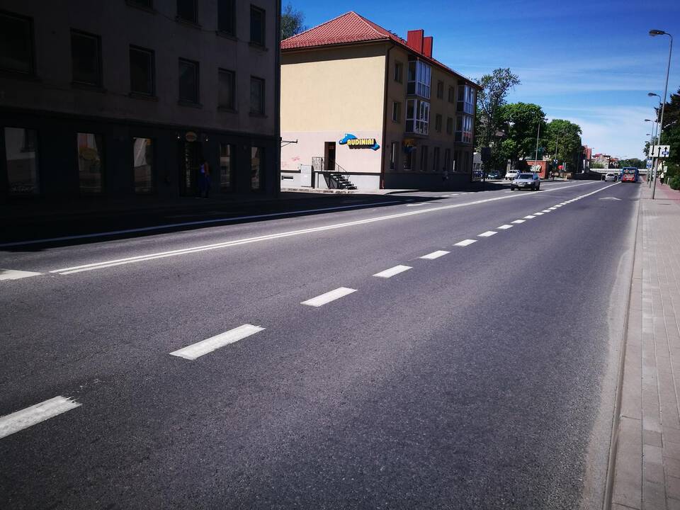 Procesas: uostamiestyje neseniai pradėti horizontaliojo gatvių ženklinimo atnaujinimo darbai.
