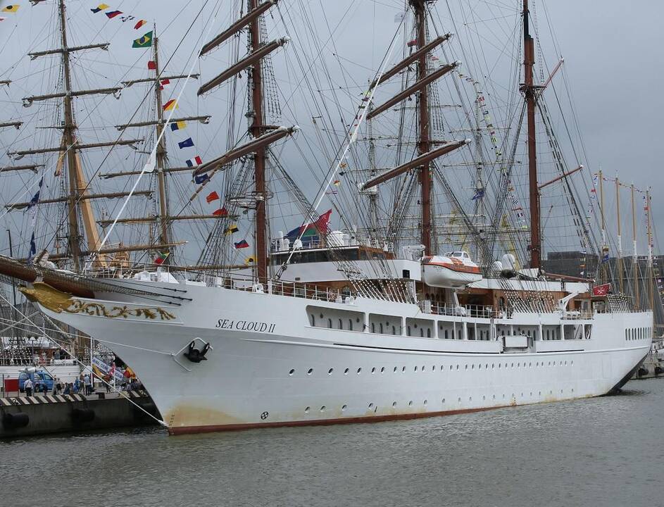Išskirtinis: kruizinis laivas „Sea Cloud II“ su burėmis Klaipėdoje.