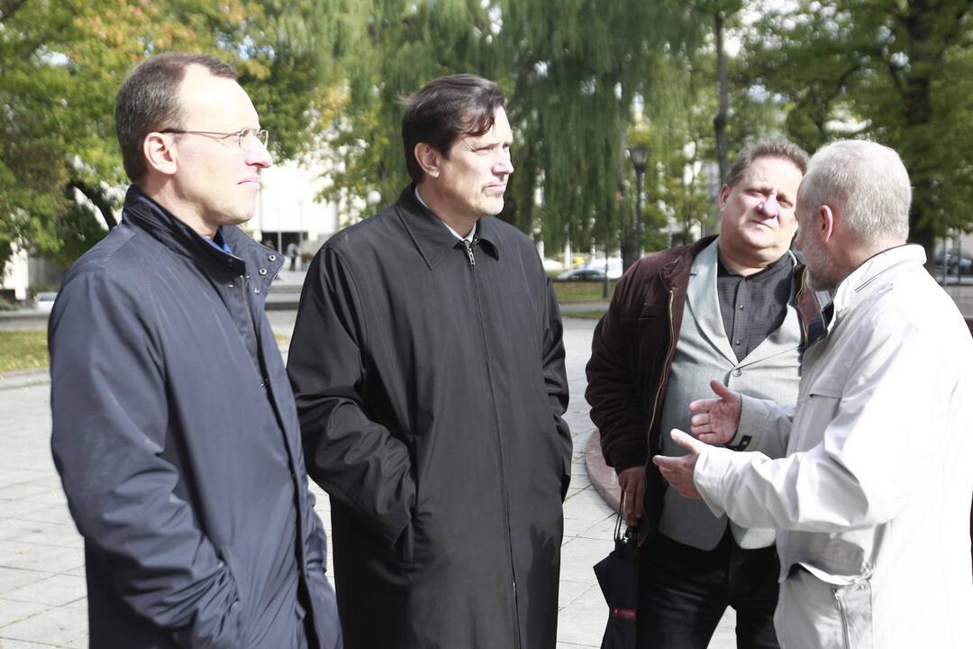Kultūros darbuotojų streikas prie vyriausybės