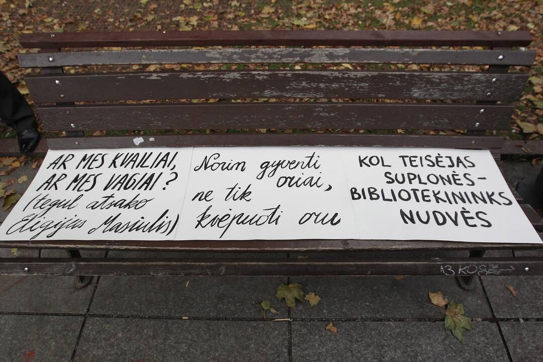 Kultūros darbuotojų streikas prie vyriausybės