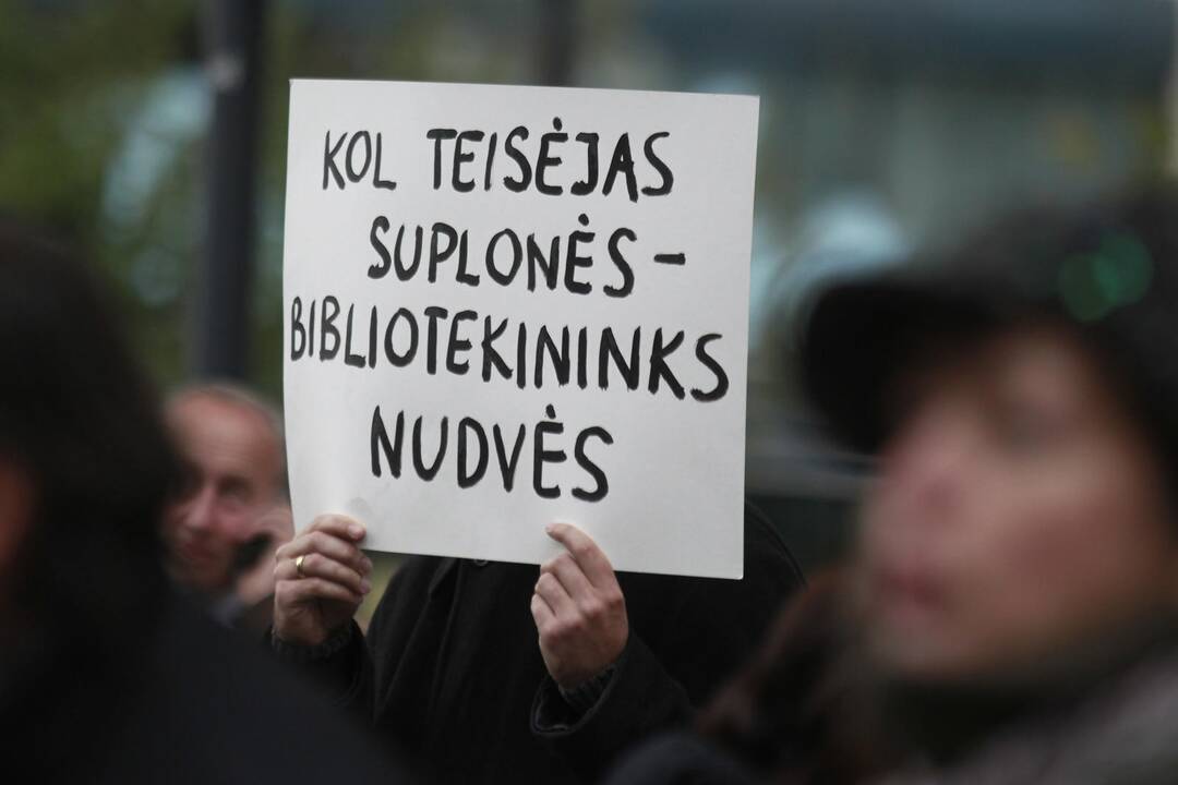 Kultūros darbuotojų streikas prie vyriausybės