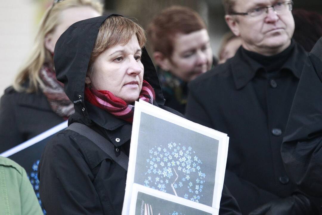 Kultūros darbuotojų streikas prie vyriausybės