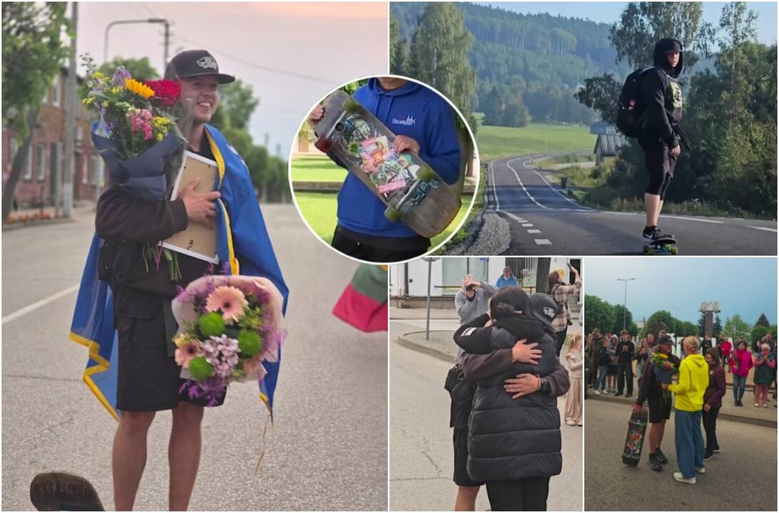 Įspūdinga 14 tūkst. kilometrų kelionė riedlente: batus teko keisti devynis kartus