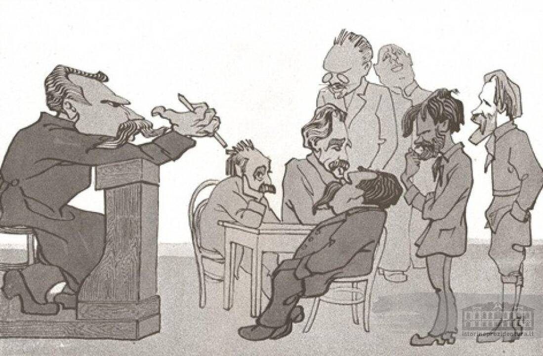 A. Varno šaržas „Politikos pamoka“