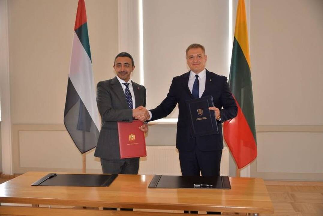 Eimutis Misiūnas ir Abdullah Bin Zayed Al Nahyan
