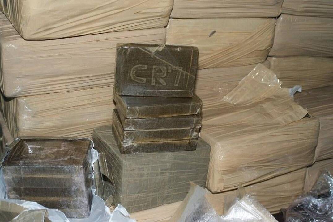 Pasienyje sulaikytas vilkikas su 312 kg hašišo, kurio vertė – 12 mln. litų