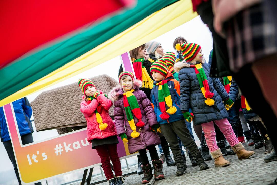 „Tautiška giesmė“ nuo Kauno kalvų