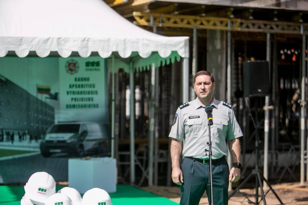 Naujojo policijos komisariato kapsulės įkasimas