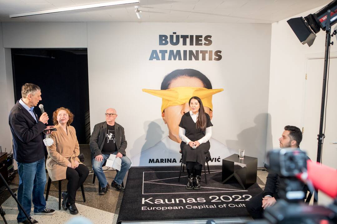 Marinos Abramović spaudos konferencija ir parodos pristatymas Kauno paveikslų galerijoje