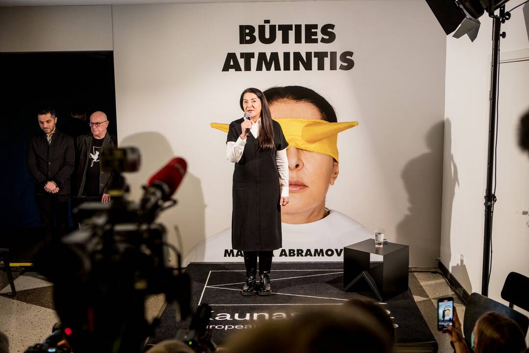 Marinos Abramović spaudos konferencija ir parodos pristatymas Kauno paveikslų galerijoje