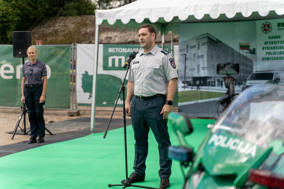 Naujojo policijos komisariato kapsulės įkasimas