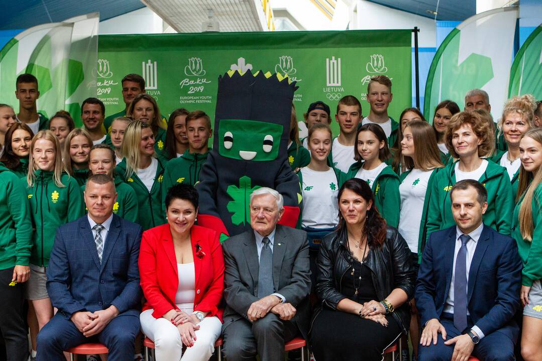 Lietuvos delegacijos išlydėtuvės į Europos jaunimo olimpinį festivalį