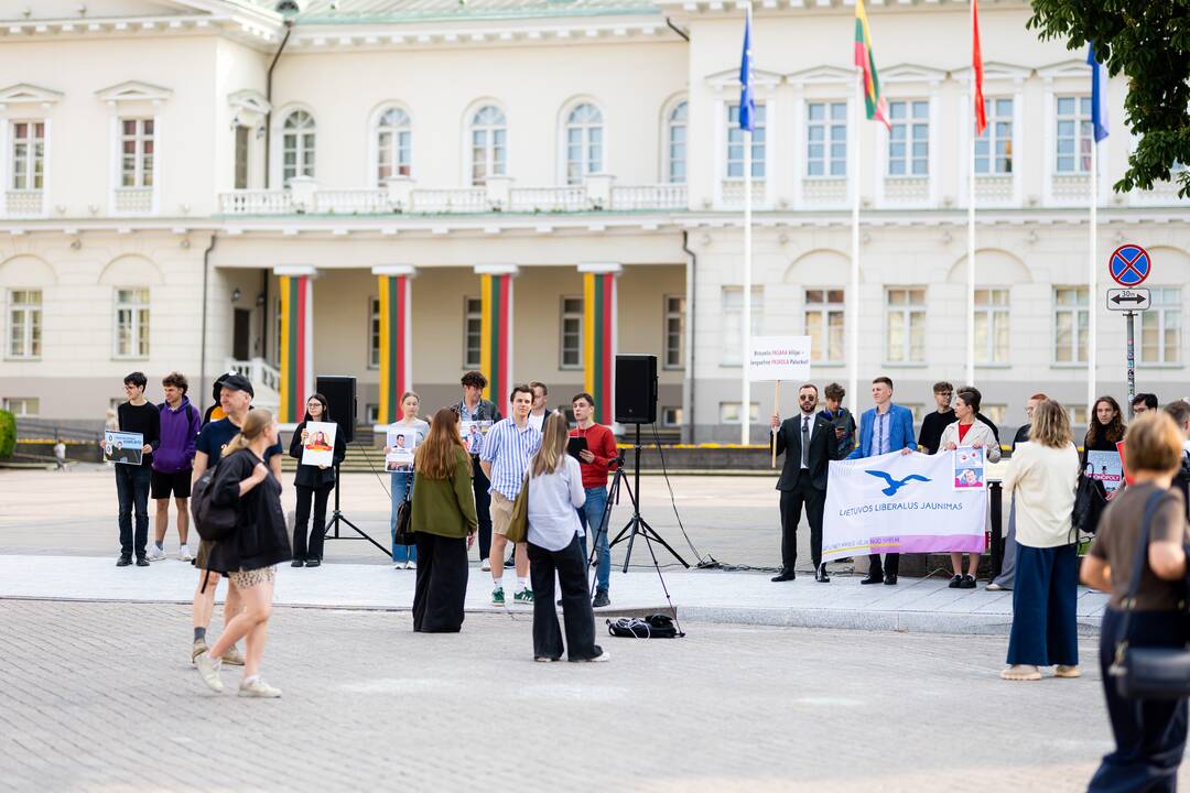 Jaunųjų konservatorių lygos protestas „Gintautai, rinkis: valstybė ar įmonė“