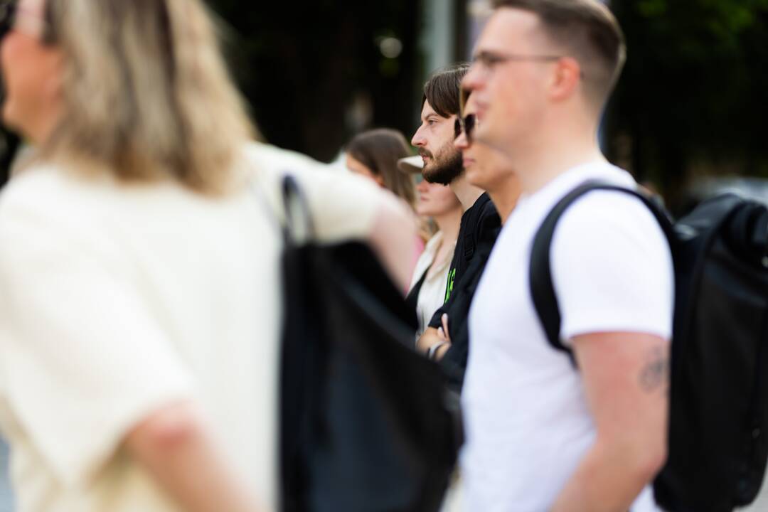 Jaunųjų konservatorių lygos protestas „Gintautai, rinkis: valstybė ar įmonė“