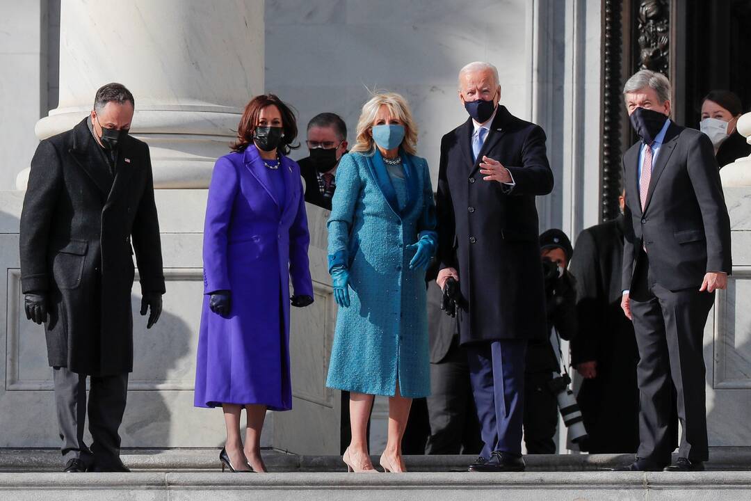 J. Bidenas atvyko į inauguraciją Kapitolijuje 