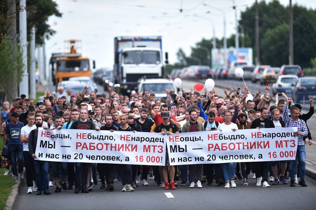 Baltarusijoje toliau nerimsta protestai
