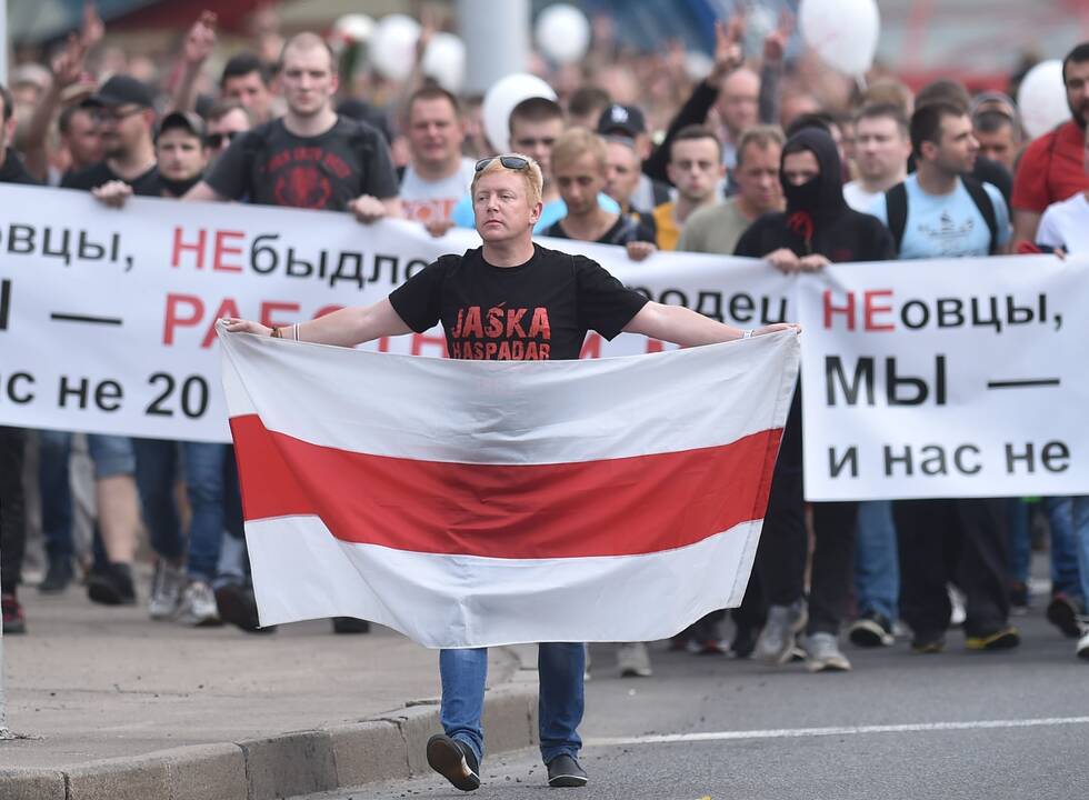 Baltarusijoje toliau nerimsta protestai