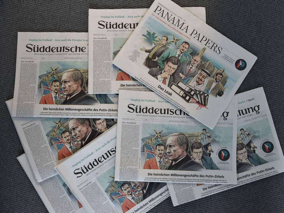 Vokietijos laikraštis neviešins visos „Panamos popierių“ medžiagos