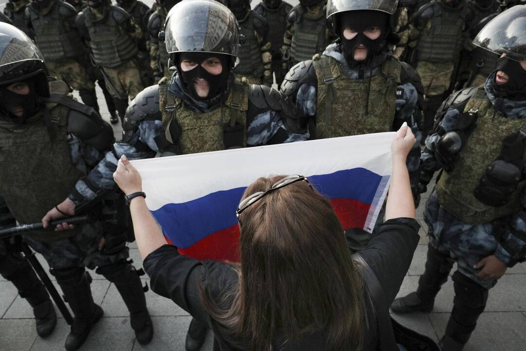 Vilniuje vyko Rusijos opozicijos rėmėjų protestų palaikymo akcija