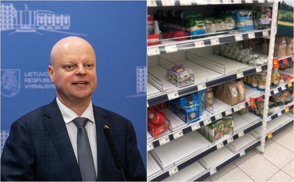 Premjeras: užsipirkti maisto produktų nėra jokio būtinumo