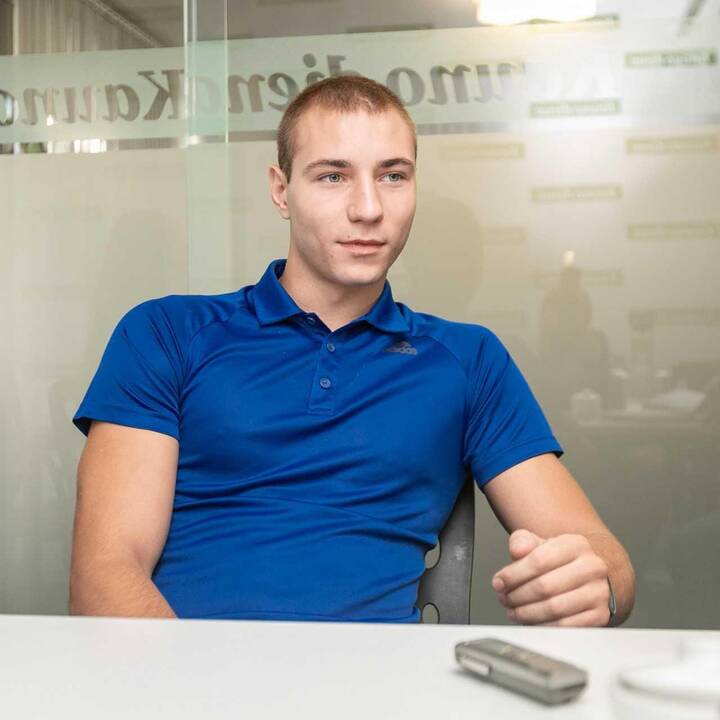 "Titano" trenerio M.Misiūno (dešinėje) patarimai lėmė ne vieną M.Narausko pergalę.