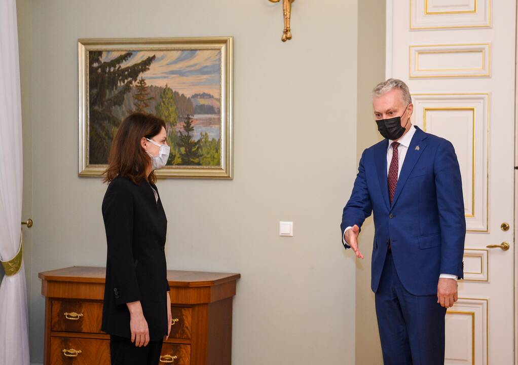 Prezidentas susitiko su M. Navickiene