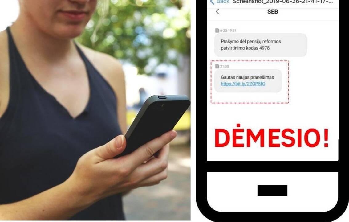 SEB įspėja apie sukčių platinamas melagingas SMS žinutes