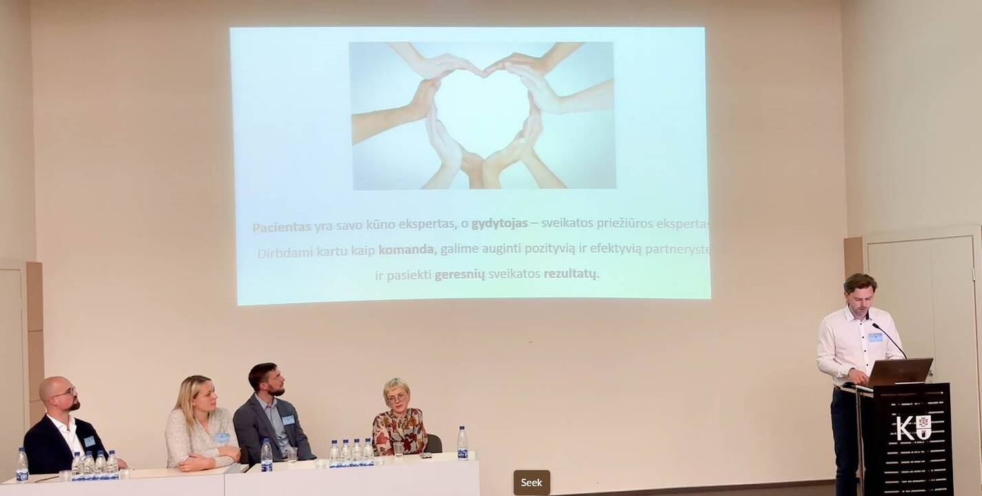 Pateikimas: kardiologų komanda informaciją apie sveikatą stengėsi pateikti suprantamai ir įdomiai.