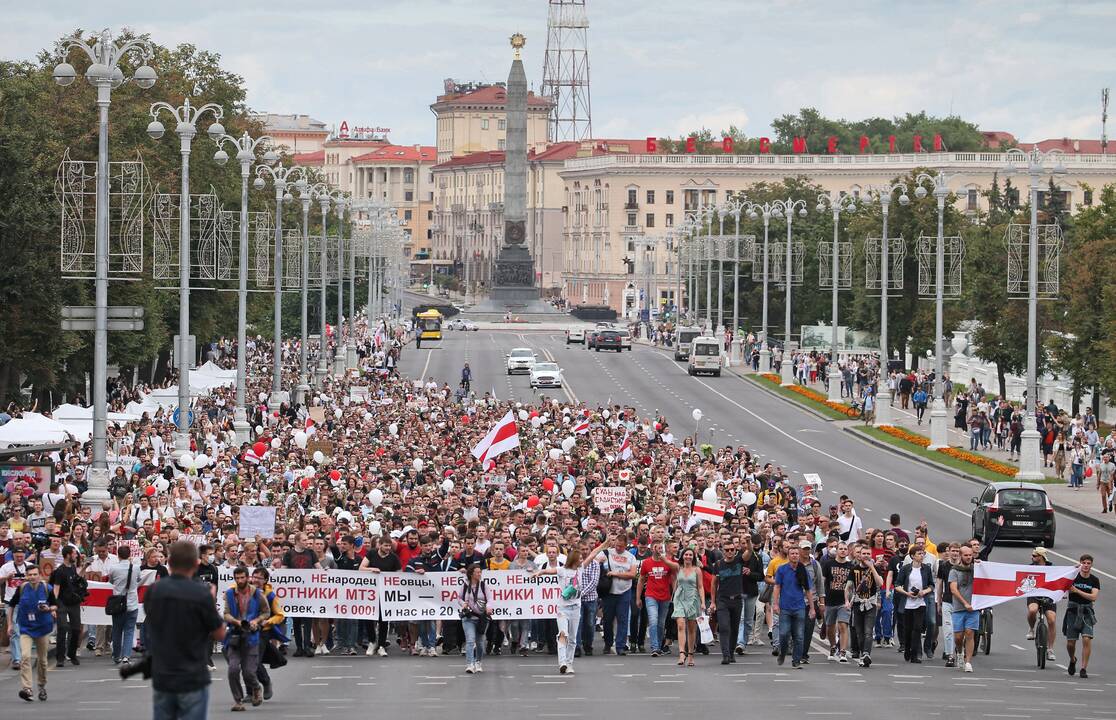 Baltarusijoje toliau nerimsta protestai