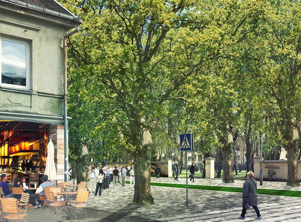 Patvirtinta: karo ligoninės kiemas virs gražiu Kauno parku