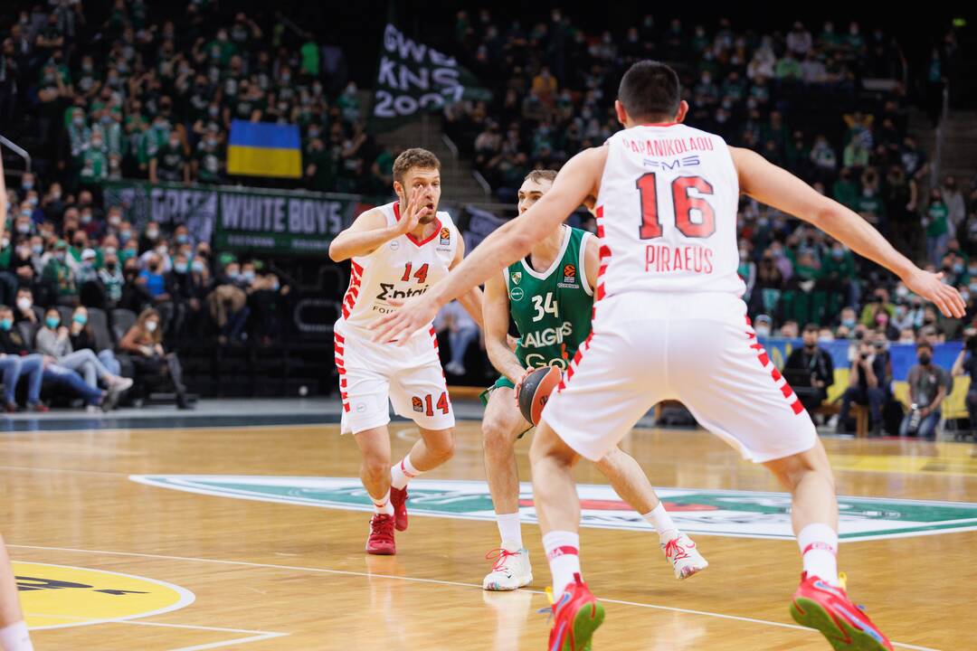 Eurolyga: Kauno „Žalgiris“ – Pirėjo „Olympiakos“ 73:84
