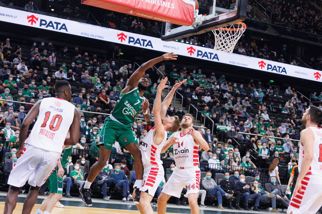 Eurolyga: Kauno „Žalgiris“ – Pirėjo „Olympiakos“ 73:84