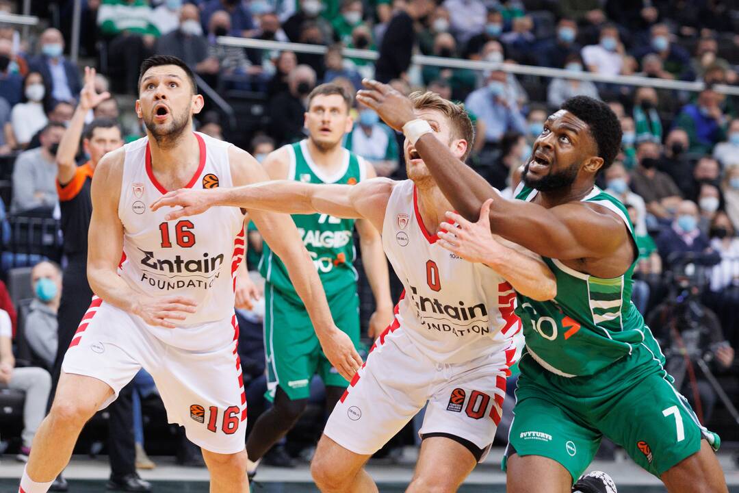 Eurolyga: Kauno „Žalgiris“ – Pirėjo „Olympiakos“ 73:84
