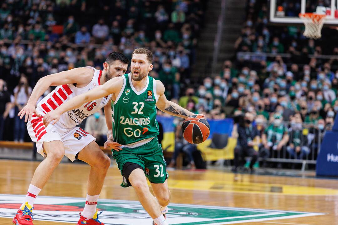 Eurolyga: Kauno „Žalgiris“ – Pirėjo „Olympiakos“ 73:84