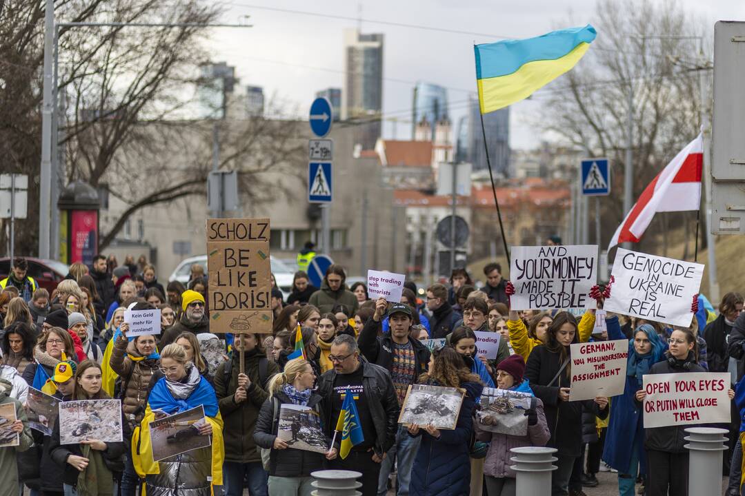 Protestas prie Vokietijos ambasados Vilniuje