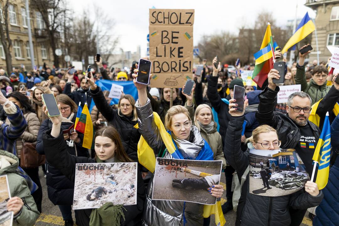 Protestas prie Vokietijos ambasados Vilniuje