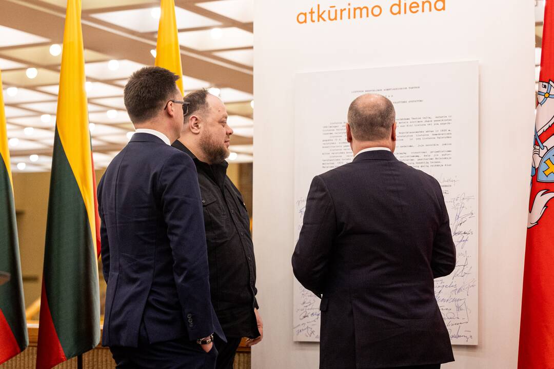 Sauliaus Skvernelio ir užsienio valstybių parlamentų pirmininkų spaudos konferencija