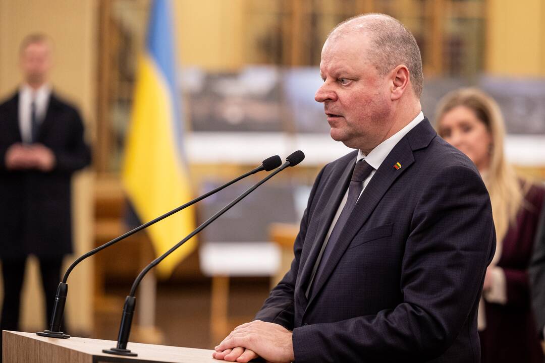 Sauliaus Skvernelio ir užsienio valstybių parlamentų pirmininkų spaudos konferencija