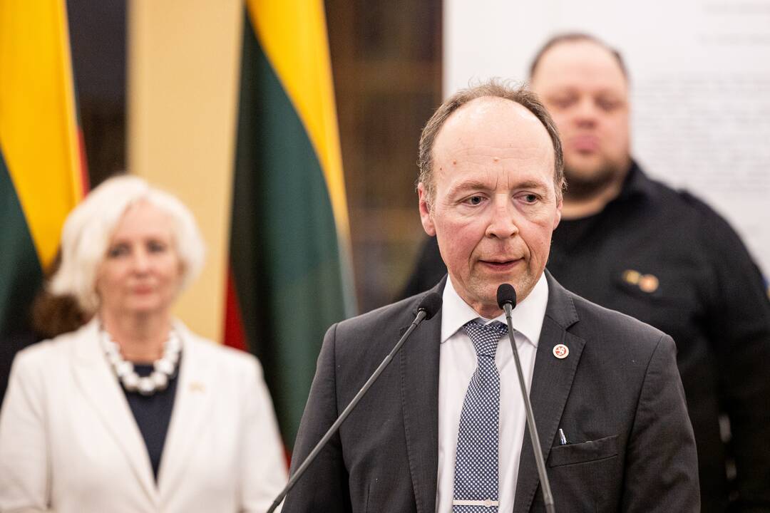 Sauliaus Skvernelio ir užsienio valstybių parlamentų pirmininkų spaudos konferencija