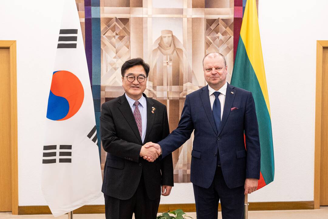 Lietuvos ir Pietų Korėjos parlamentų vadovai aptarė paramą Ukrainai 