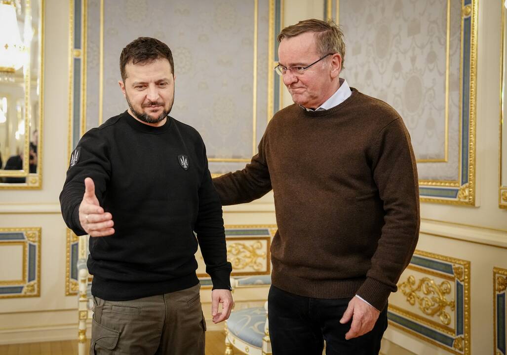 Volodymyras Zelenskis ir Borisas Pistorius