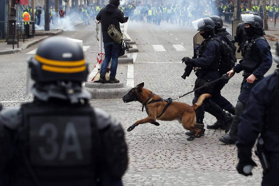 „Geltonųjų liemenių“ protestai Paryžiuje