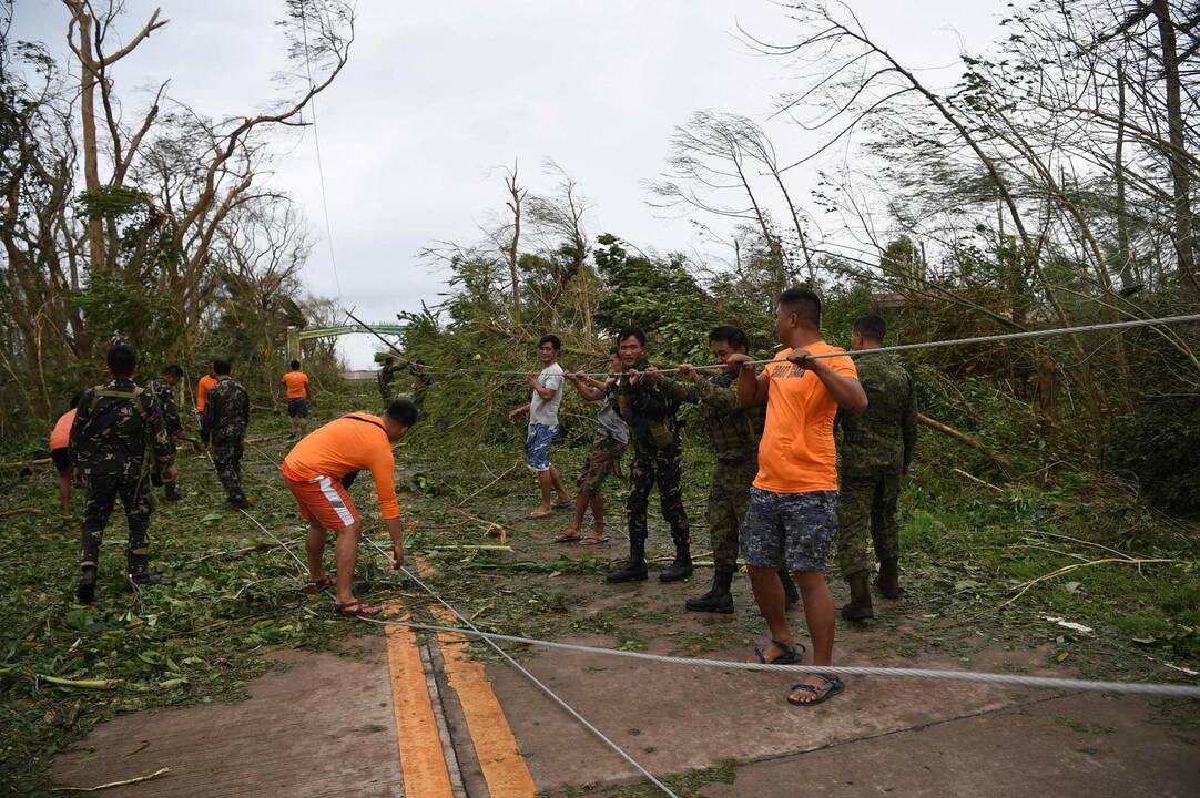 Filipinus nuniokojo galingas taifūnas „Mangkhut“
