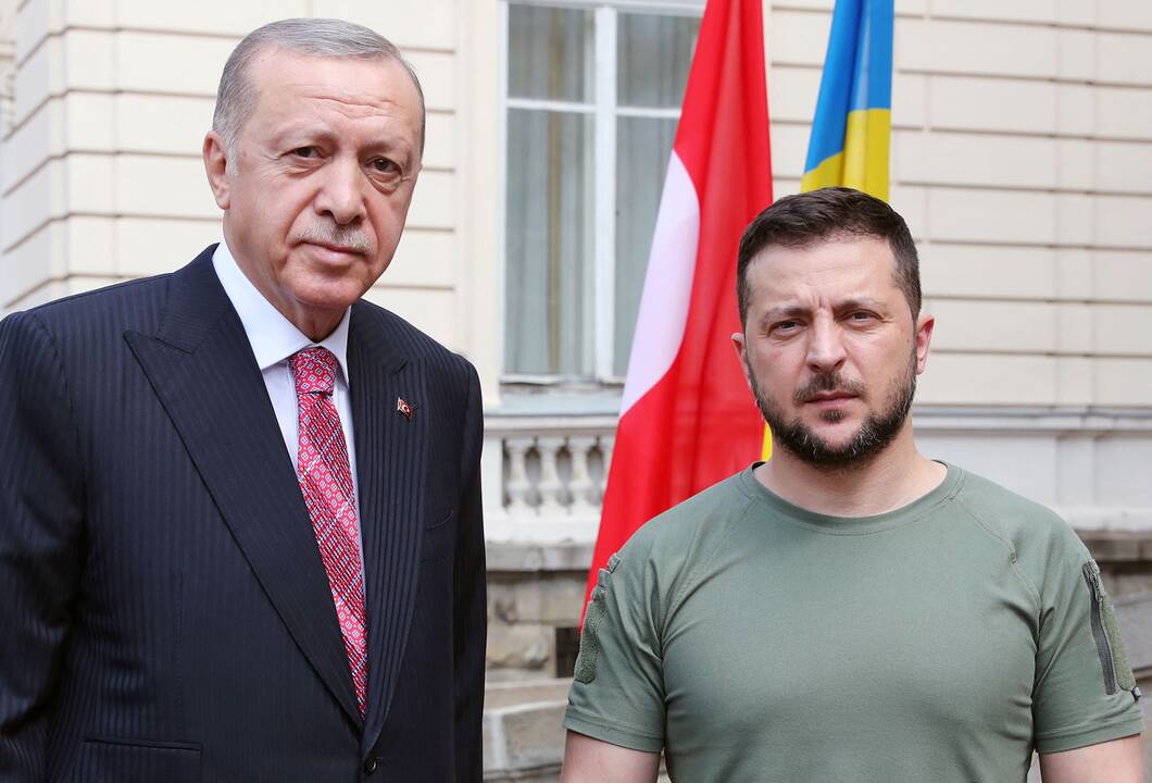  Recepas Tayyipas Erdoganas ir Volodymyras Zelenskis