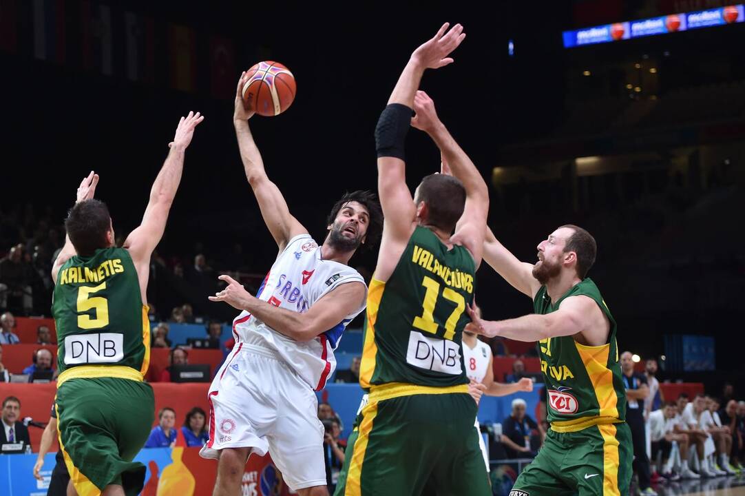 Europos čempionato pusfinalis: Lietuva - Serbija 67:64