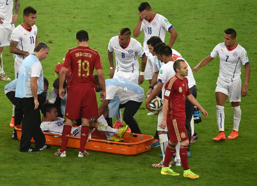 Pasaulio futbolo čempionatas: Ispanija - Čilė