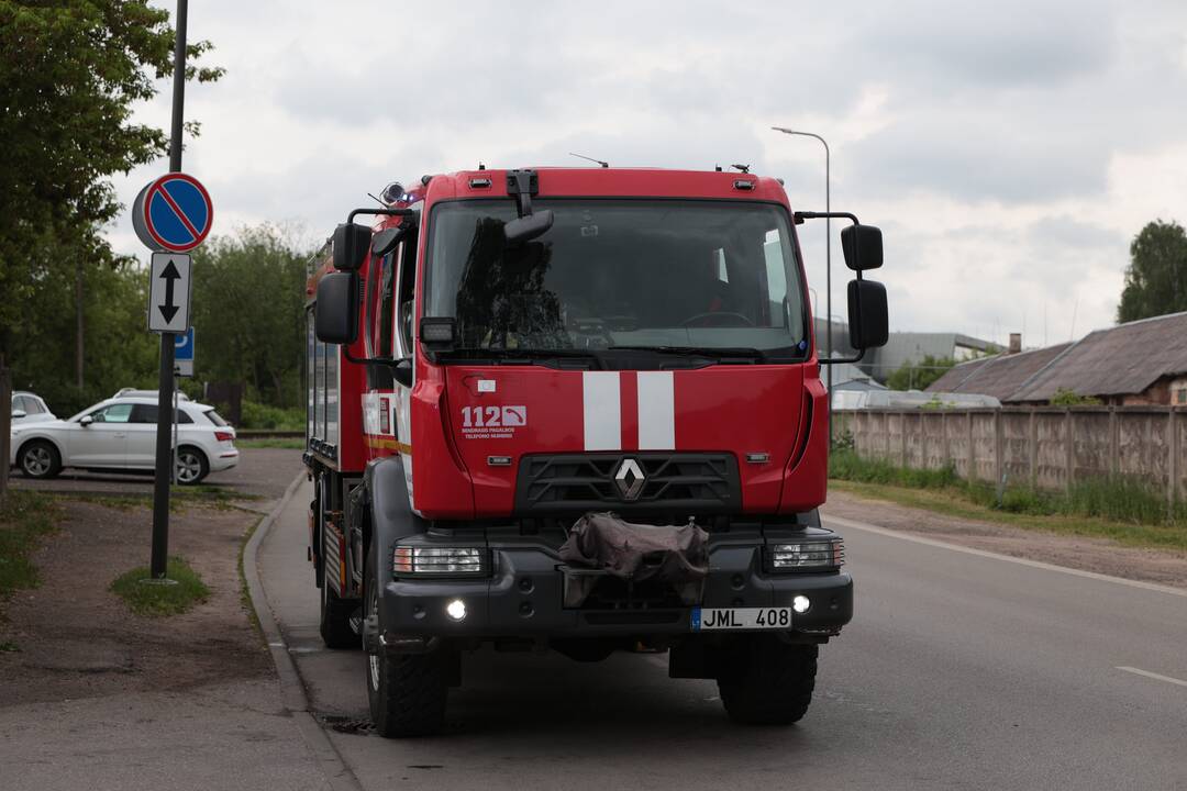 Gaisras Švenčionių gatvėje