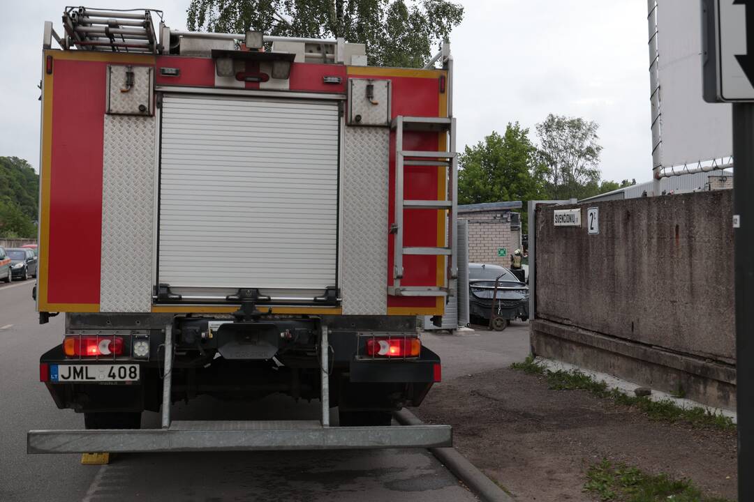 Gaisras Švenčionių gatvėje