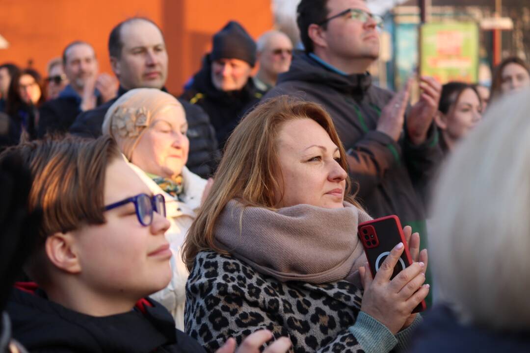 Klaipėdiečiai pasitiko keliautoją Aurimą Mockų 