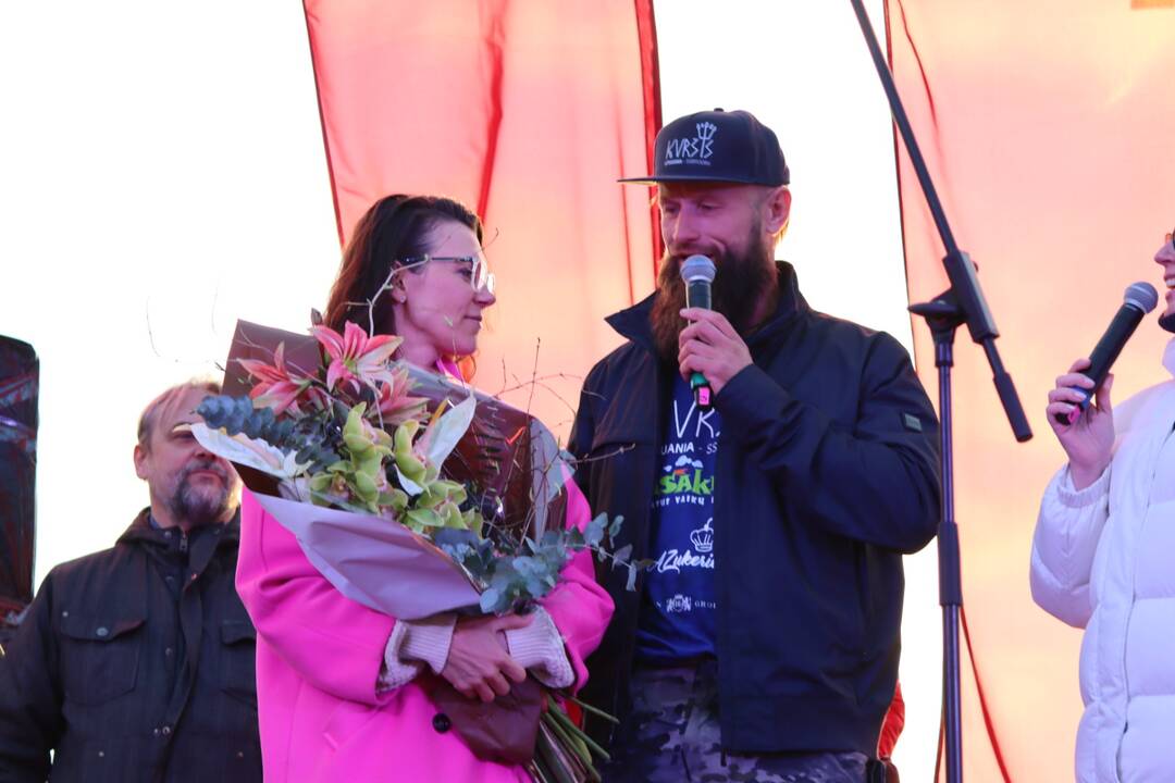 Klaipėdiečiai pasitiko keliautoją Aurimą Mockų 